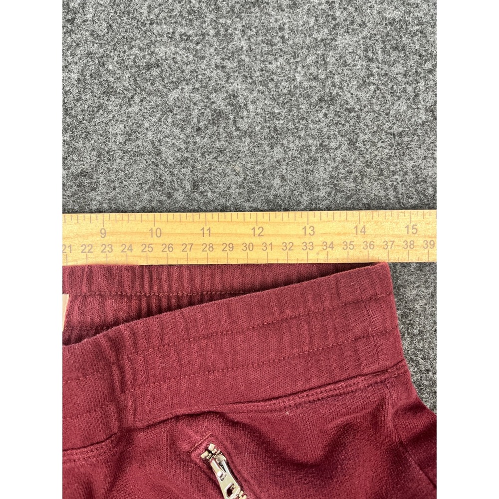 Hollister Mens Moto Jogger Sweatpants Burgundy Maroon Zipper Pockets Size M - Picture 4 of 7